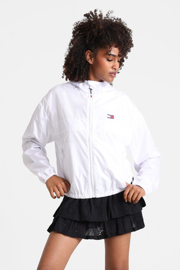 Tommy Jeans Chicago Windbreaker | White | Damen  | M von Tommy Jeans