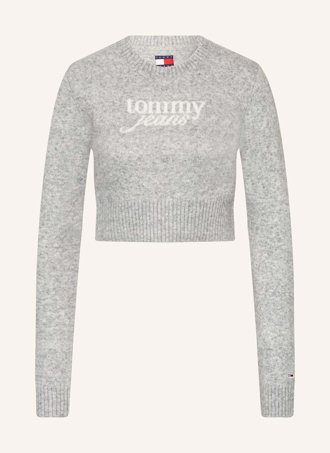 Tommy Jeans Cropped-Pullover grau von Tommy Jeans