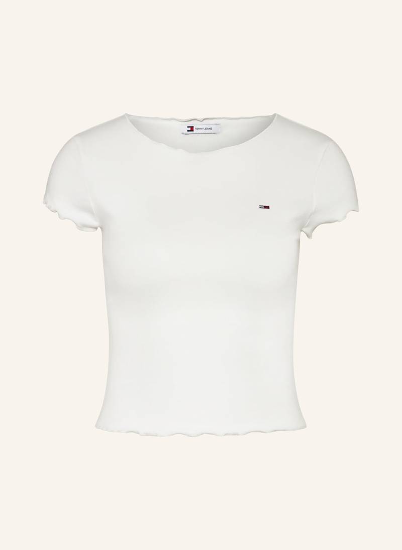 Tommy Jeans Cropped-Shirt weiss von Tommy Jeans