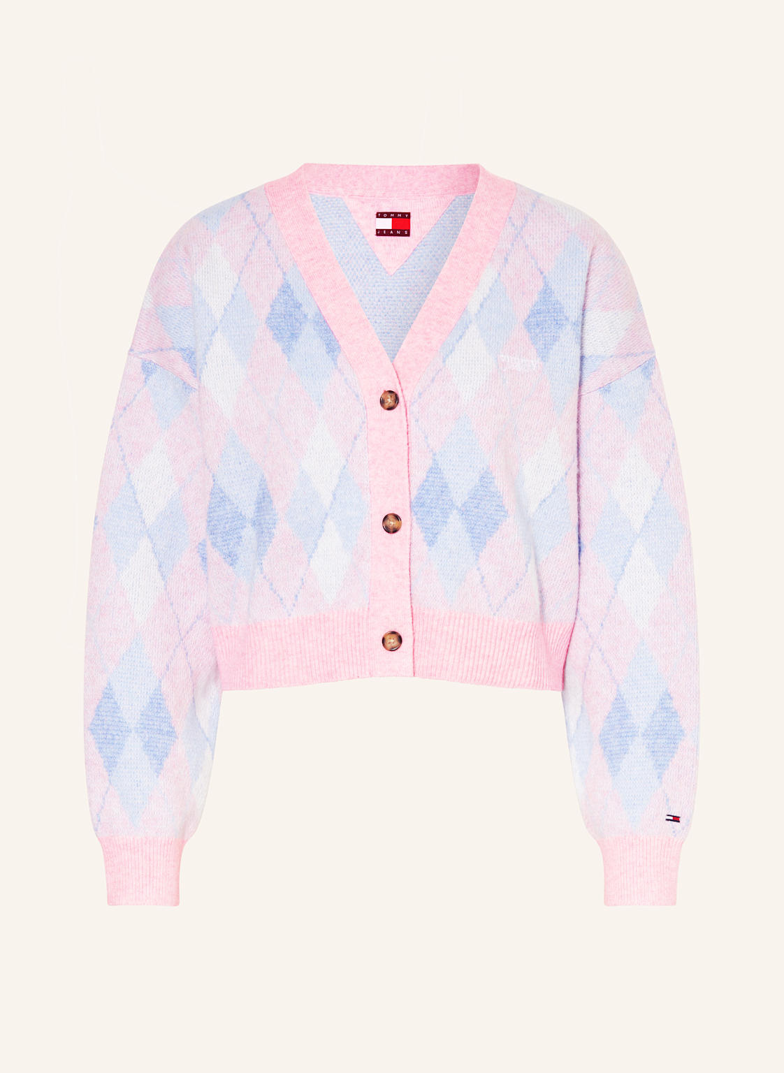 Tommy Jeans Cropped-Strickjacke rosa Tommy Jeans Cropped-Strickjacke rosa von Tommy Jeans