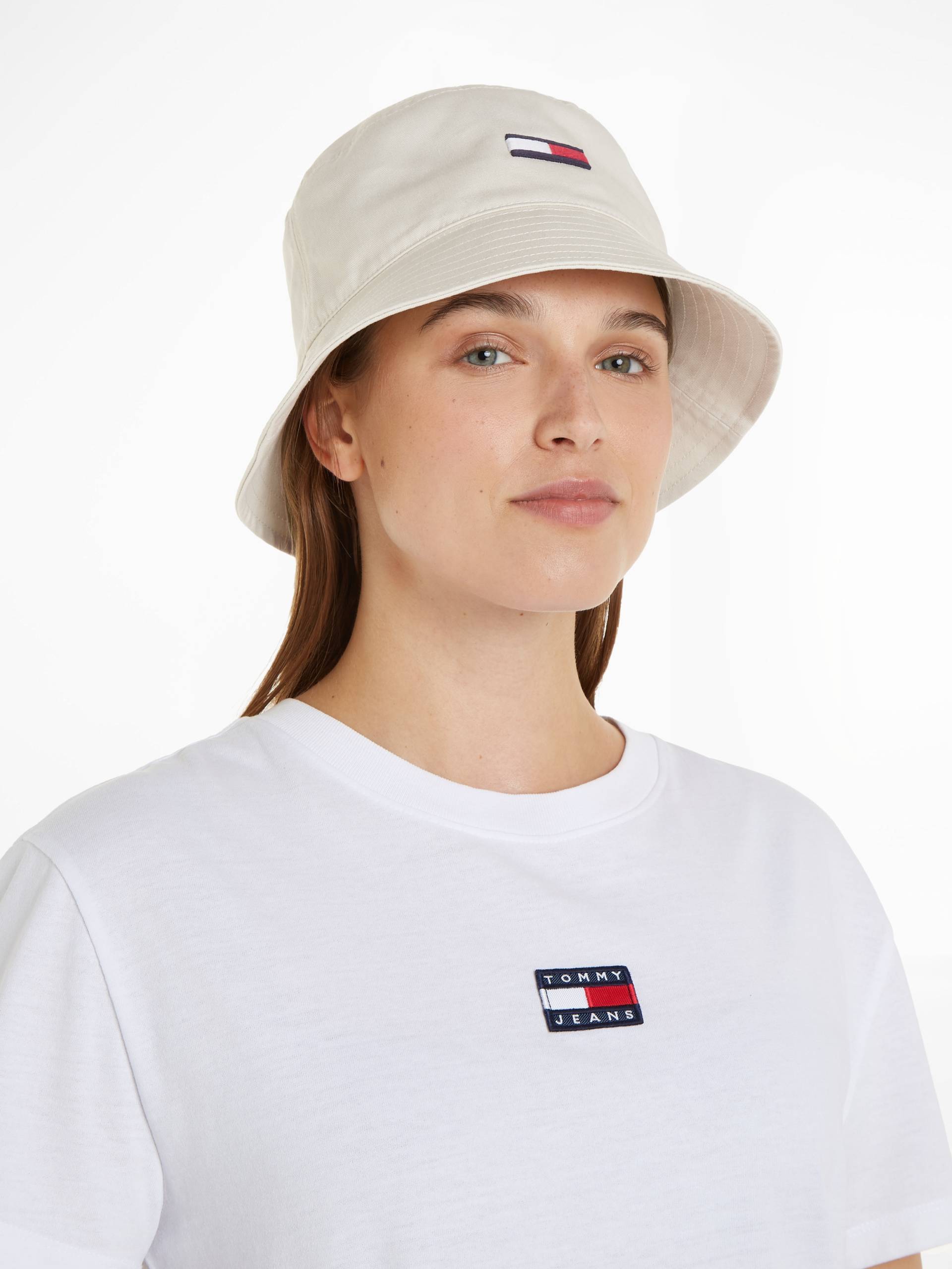 Tommy Jeans Fischerhut »TJW ELONGATED FLAG BUCKET HAT«, mit Logostickerei von Tommy Jeans