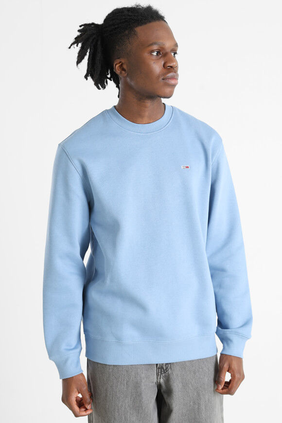 Tommy Jeans Flag Fleece Sweatshirt | Colorado Blue | Herren  | L von Tommy Jeans