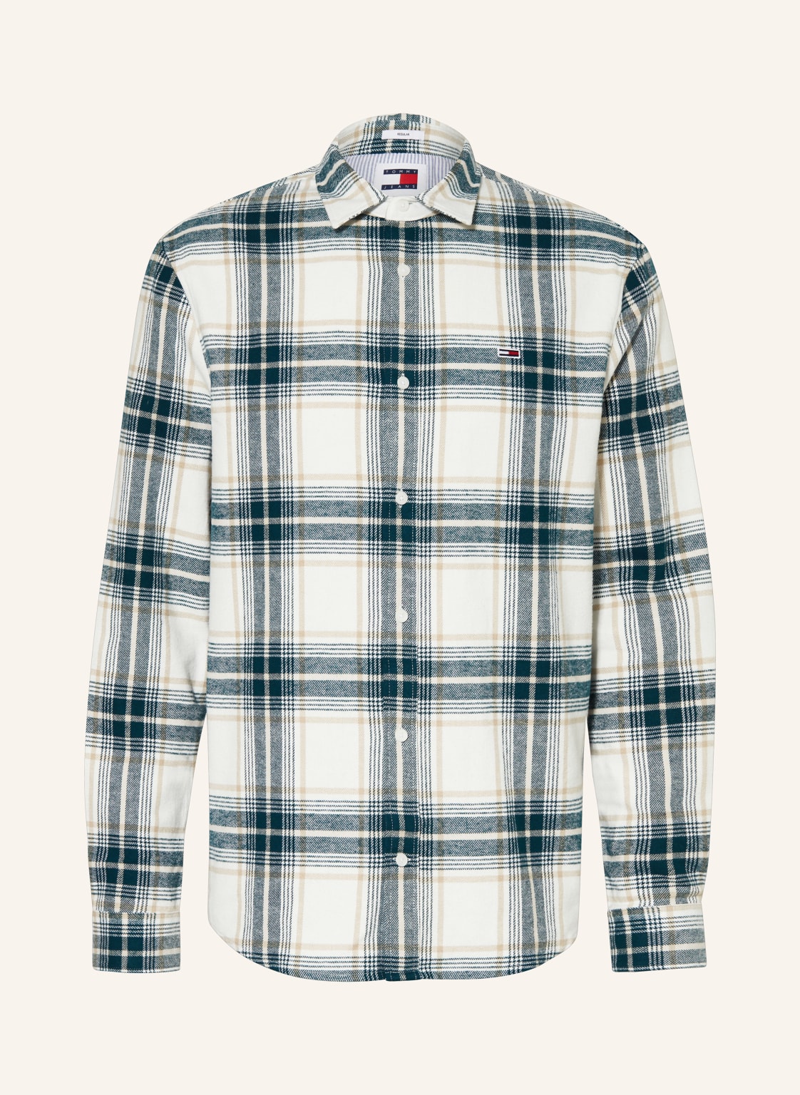 Tommy Jeans Flanellhemd Regular Fit weiss von Tommy Jeans