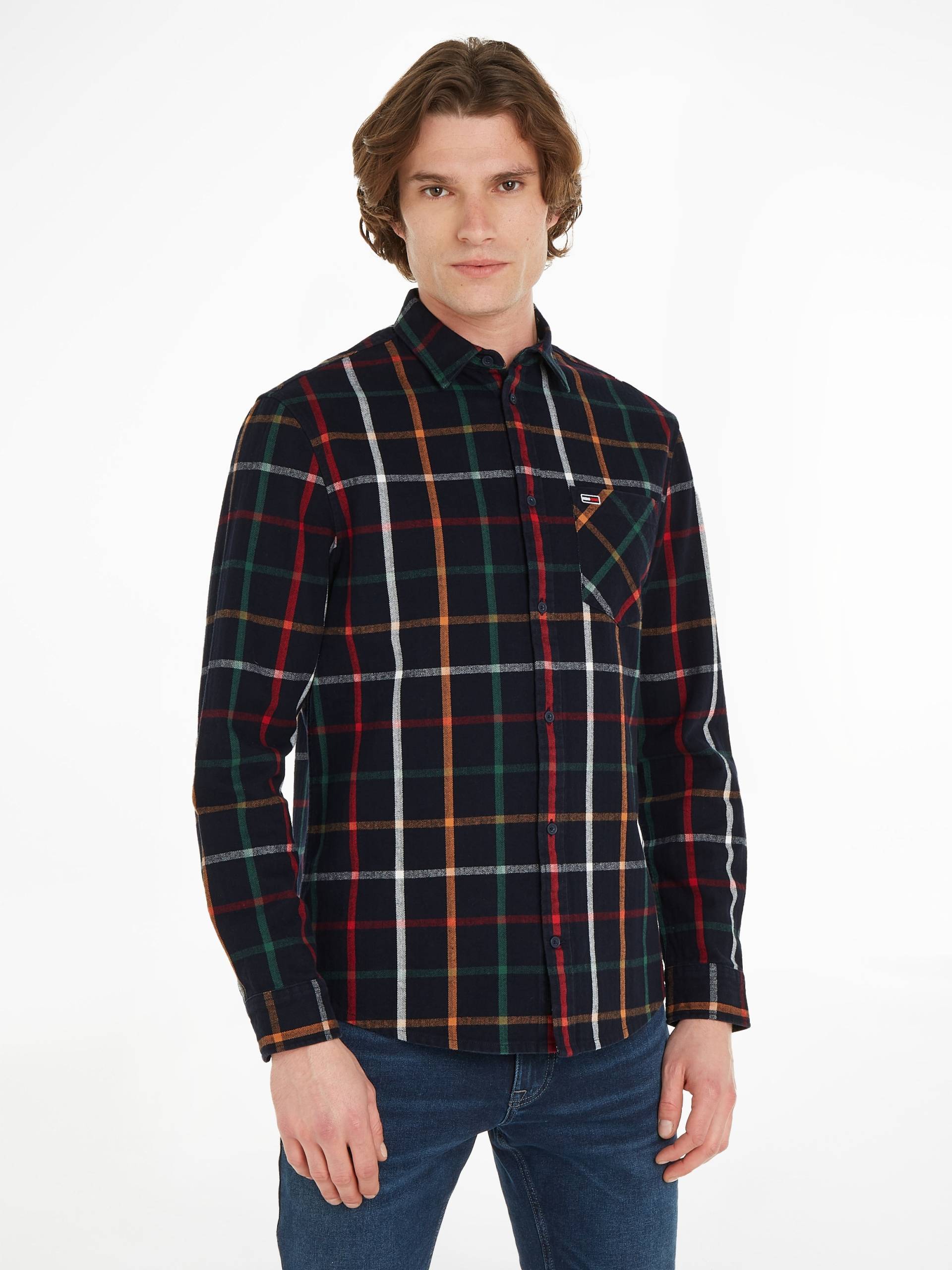 Tommy Jeans Flanellhemd »TJM REG CHECK FLANNEL SHIRT«, mit Brusttasche von Tommy Jeans