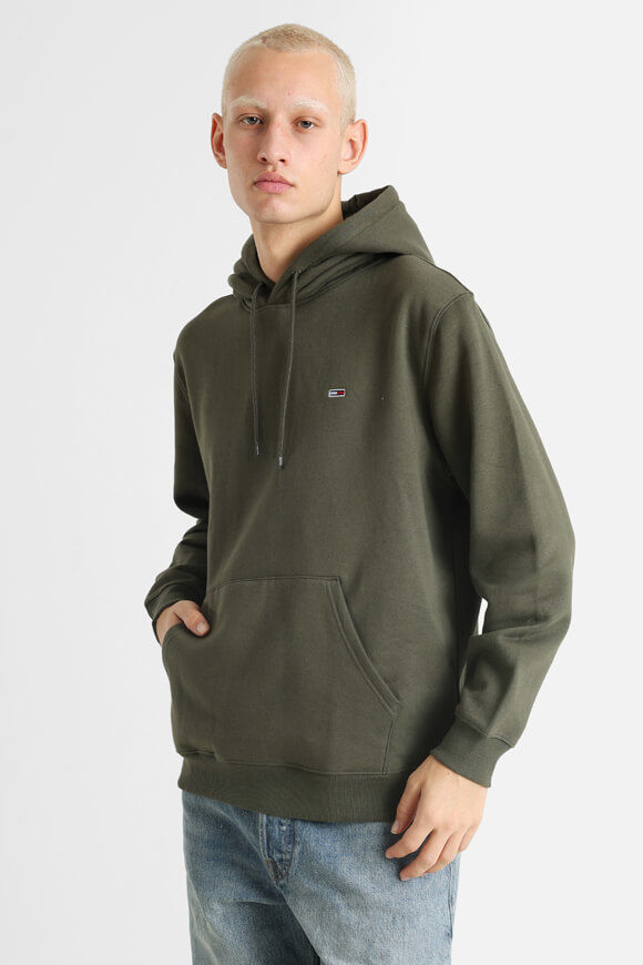 Tommy Jeans Fleece Kapuzensweatshirt | Fatigue Green | Herren  | XL von Tommy Jeans