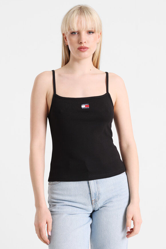 Tommy Jeans Geripptes Trägertop | Black | Damen  | L von Tommy Jeans