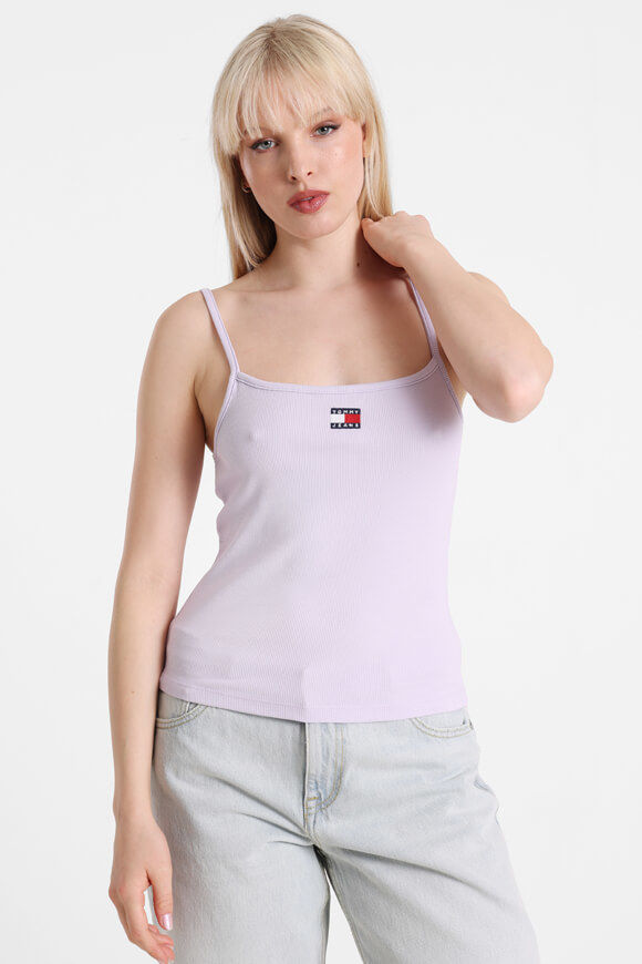 Tommy Jeans Geripptes Trägertop | Lavender Flower | Damen  | S von Tommy Jeans