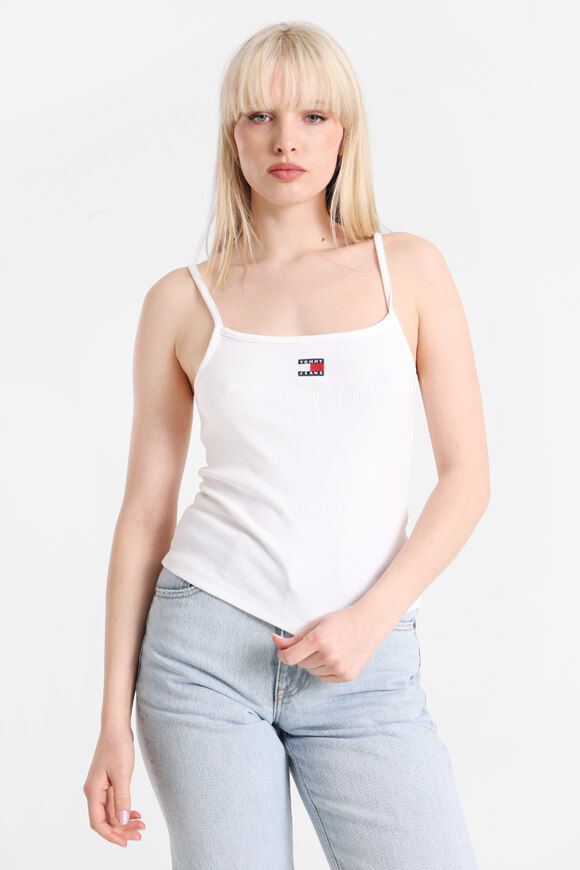 Tommy Jeans Geripptes Trägertop | White | Damen  | M von Tommy Jeans