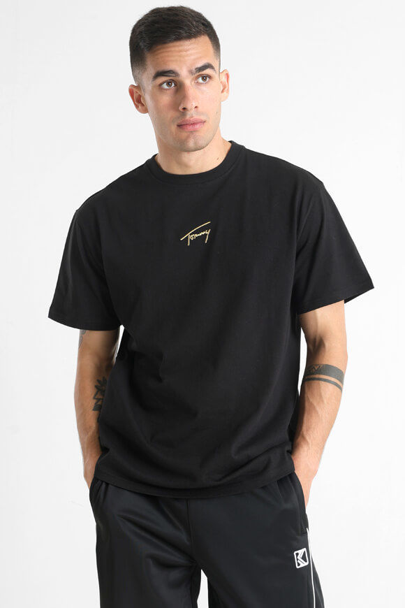 Tommy Jeans Gold Signature T-Shirt | Black | Herren  | XL von Tommy Jeans