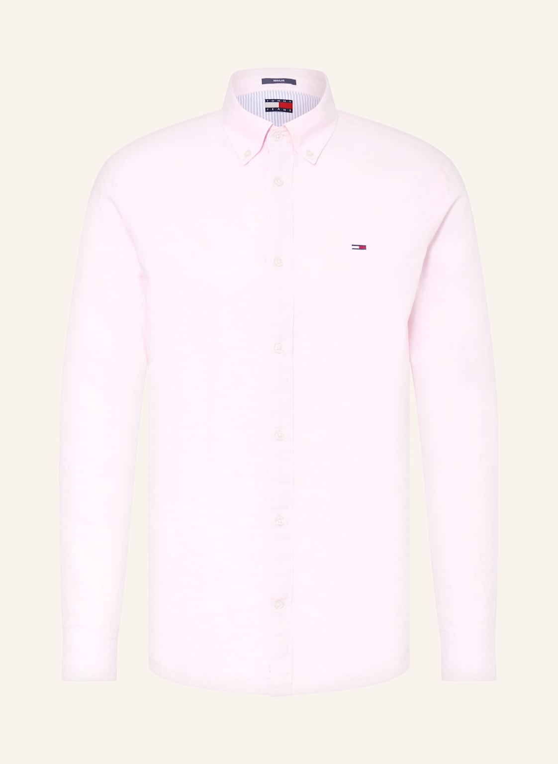 Tommy Jeans Hemd Regular Fit Mit Leinen pink von Tommy Jeans