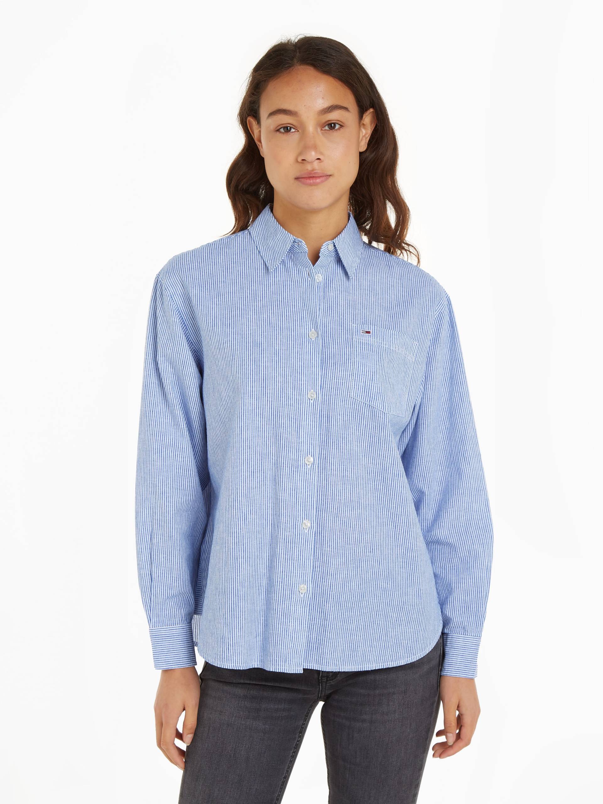 Tommy Jeans Hemdbluse »TJW BOXY STRIPE LINEN SHIRT«, im modischem Streifen von Tommy Jeans