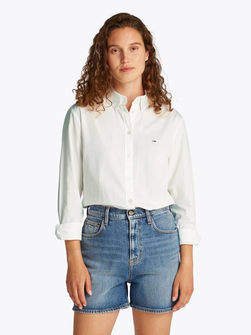 Tommy Jeans Hemdbluse »TJW REG PINSTRIPE POPLIN SHIRT«, mit Nadelstreifen, Logostickerei von Tommy Jeans