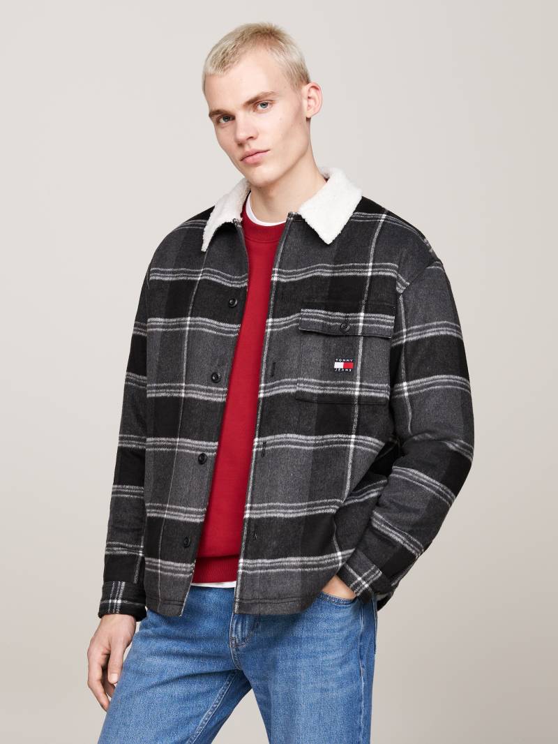 Tommy Jeans Hemdjacke »TJM CHECK SHERPA OVERSHIRT EXT«, mit Sherpa-Einsatz am Kragen von Tommy Jeans