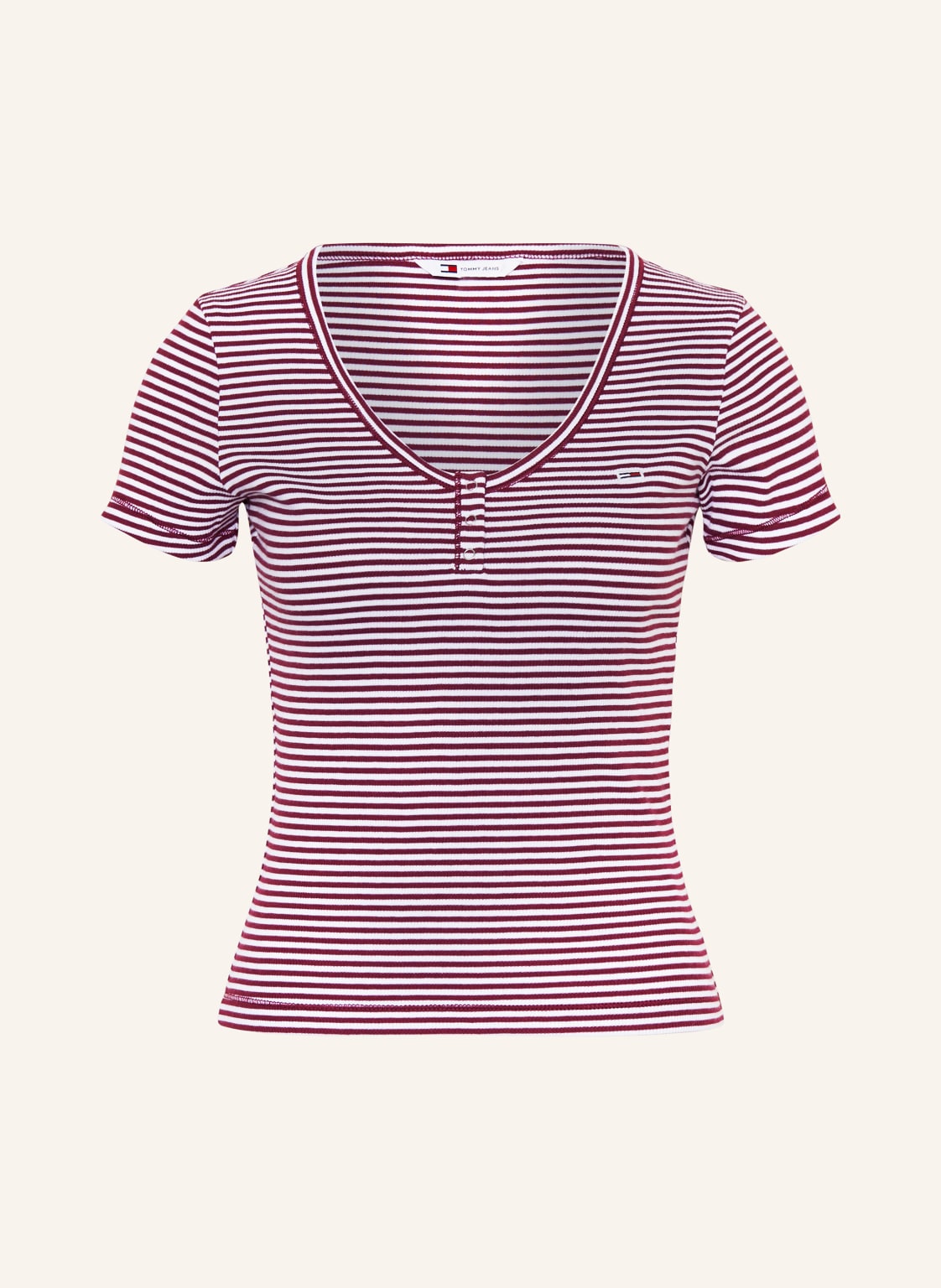 Tommy Jeans Henley-Shirt rot von Tommy Jeans