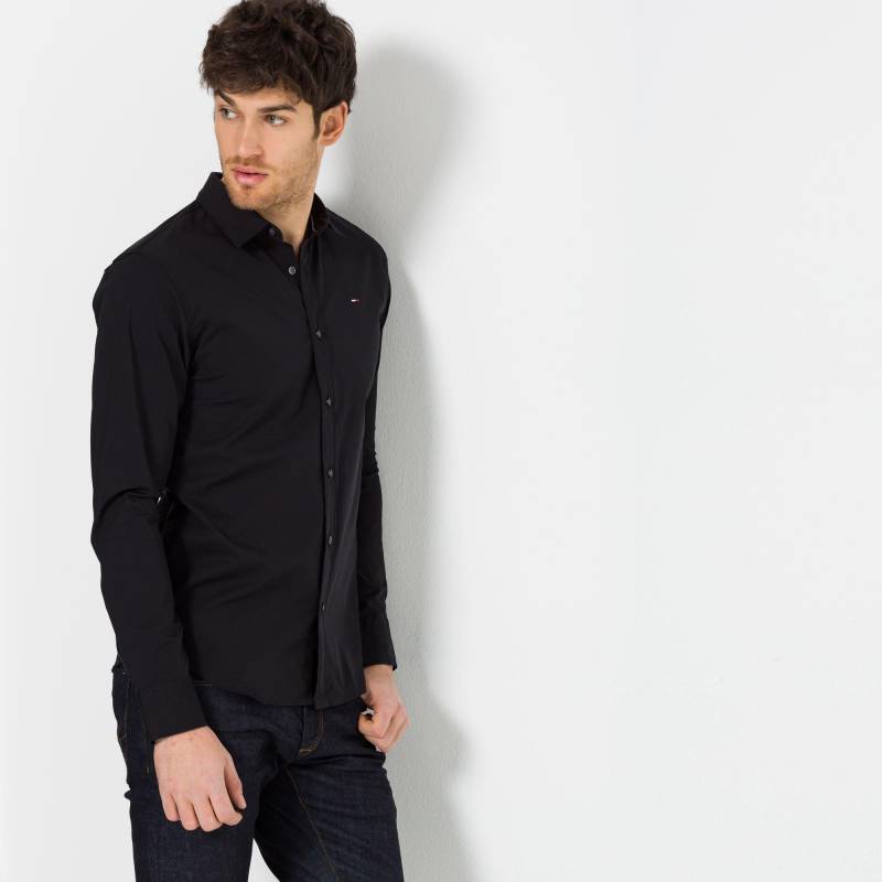 Hemd, Slim Fit, Langarm Herren Black M von TOMMY JEANS