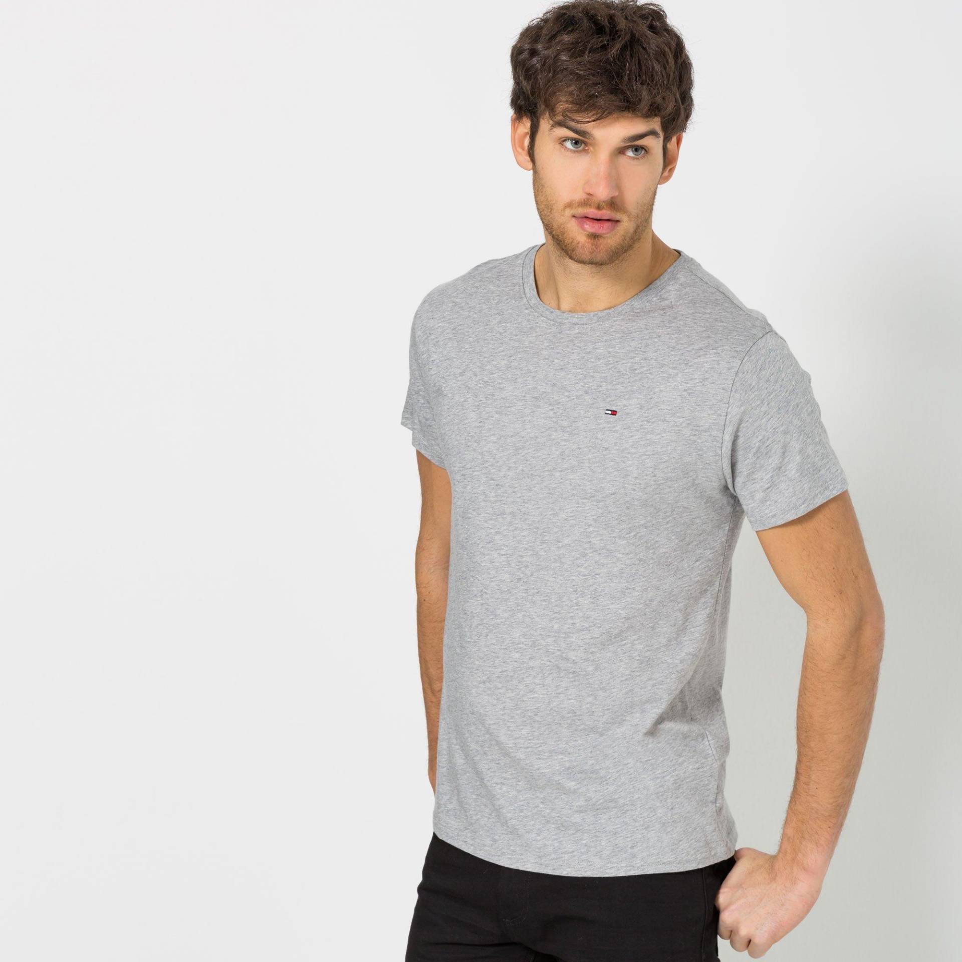 Tommy Jeans - T-Shirt, kurzarm, für Herren, Grau, Größe L von Tommy Jeans