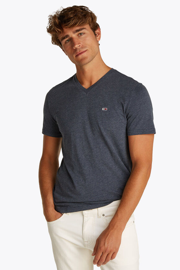 Tommy Jeans Jaspe 2.0 T-Shirt | Dark Night Navy Heather | Herren  | L von Tommy Jeans