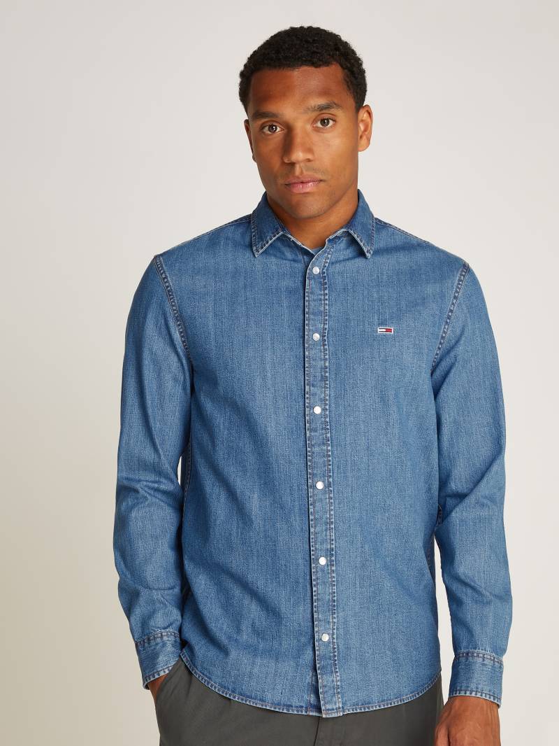 Tommy Jeans Jeanshemd »RGLR FIT SHIRT MID BLUE«, in blauer Waschung von Tommy Jeans