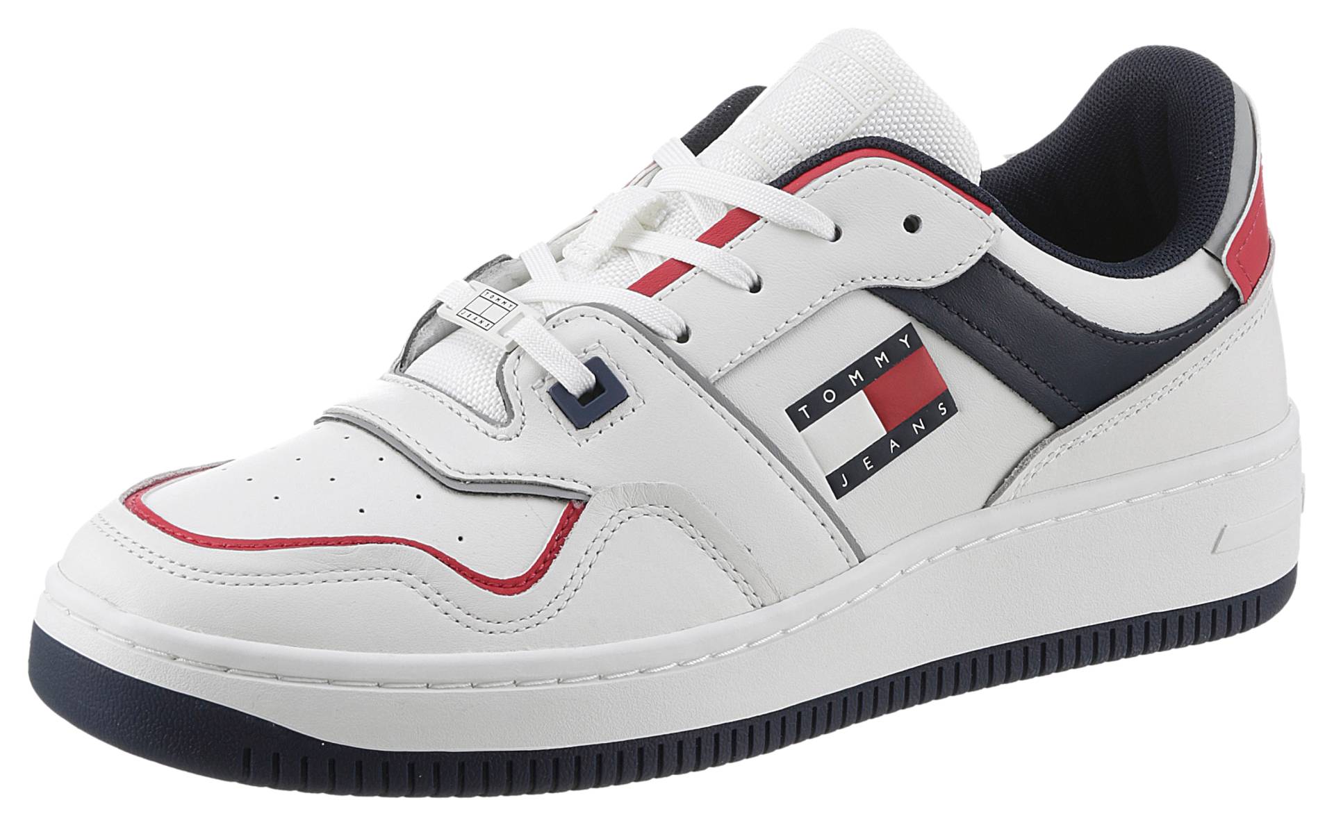 Tommy Jeans Keilsneaker »TJM RETRO BASKET CUPSOLE«, Schnürschuh, Freitzeitschuh, Halbschuh mit Kontrastbesätzen von Tommy Jeans