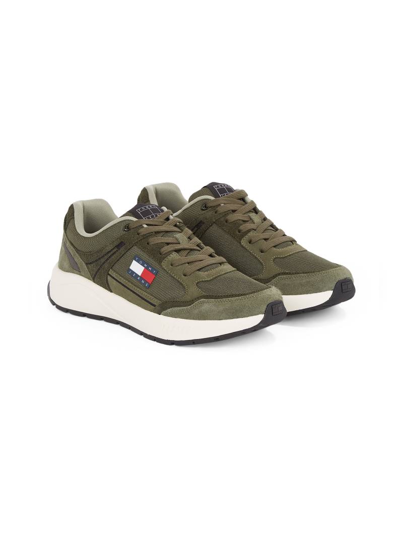 Tommy Jeans Keilsneaker »TJM RUNNER MIX MATERIAL«, Keilabsatz, Freizeitschuh, Halbschuh, Schnürschuh mit Logoflagge von Tommy Jeans