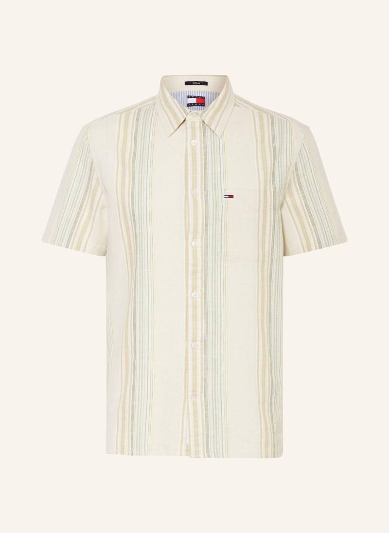 Tommy Jeans Kurzarm-Hemd Regular Fit beige von Tommy Jeans