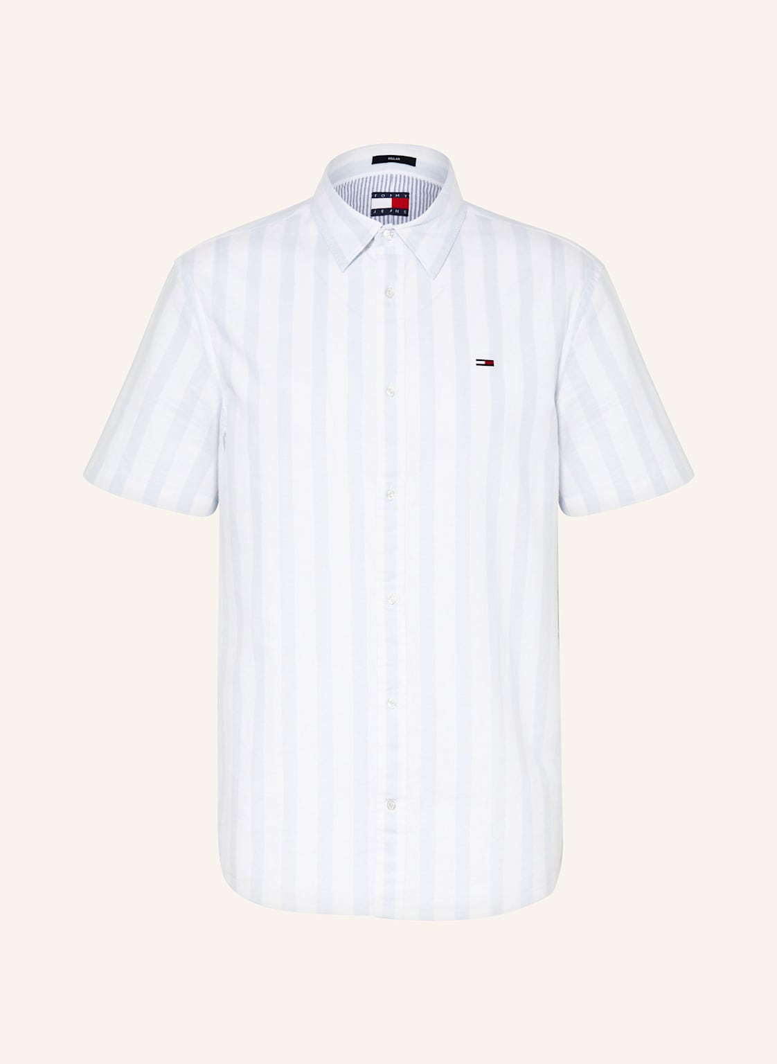 Tommy Jeans Kurzarm-Hemd Regular Fit blau Tommy Jeans Kurzarm-Hemd Regular Fit blau von Tommy Jeans