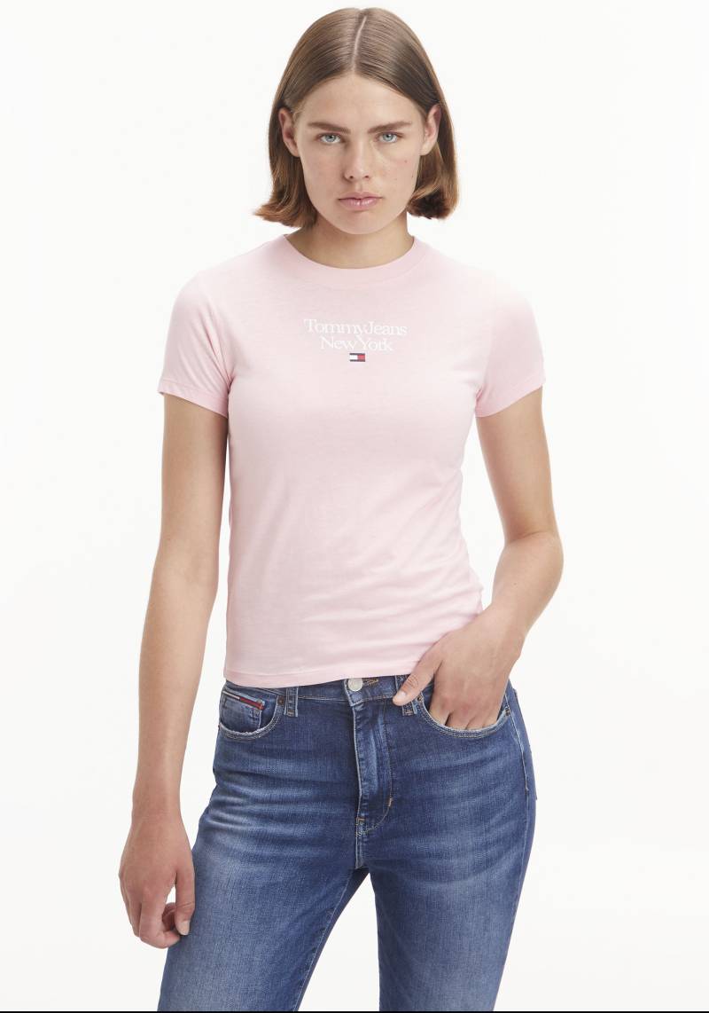 Tommy Jeans Kurzarmshirt »TJW BBY ESSENTIAL LOGO 1 SS«, mit Tommy Jeans Label-Druck auf Brusthöhe von Tommy Jeans