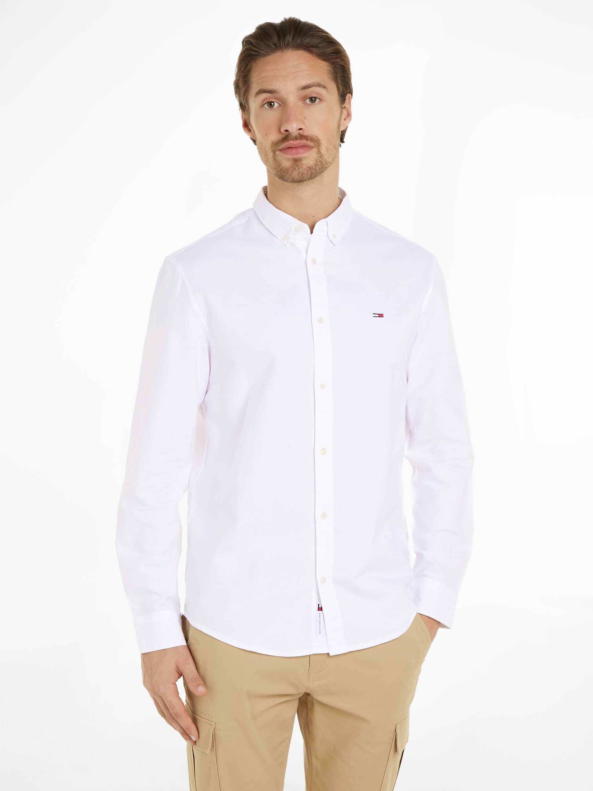 Tommy Jeans Langarmhemd »TJM ENTRY REG OXFORD SHIRT«, mit Logoprägung von Tommy Jeans