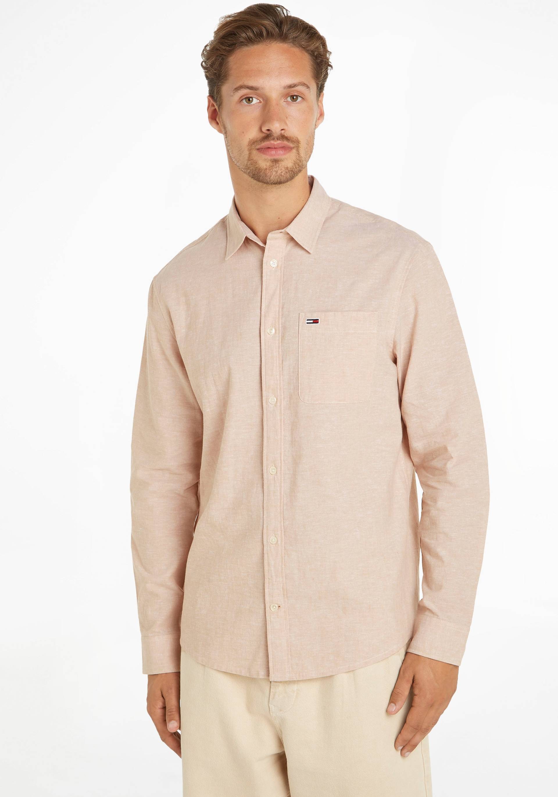 Tommy Jeans Langarmhemd »TJM REG LINEN BLEND SHIRT« von Tommy Jeans