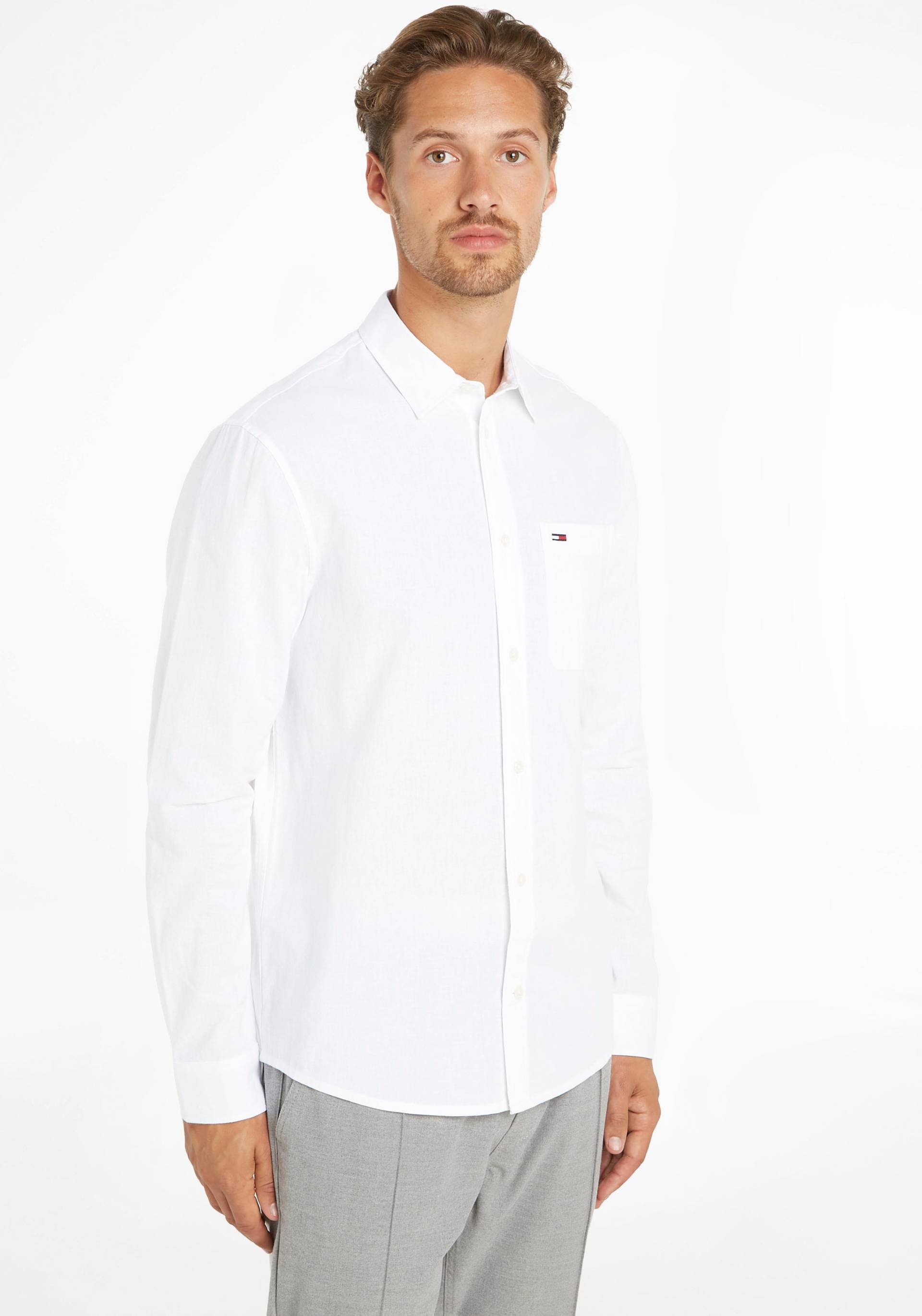 Tommy Jeans Langarmhemd »TJM REG LINEN BLEND SHIRT« von Tommy Jeans