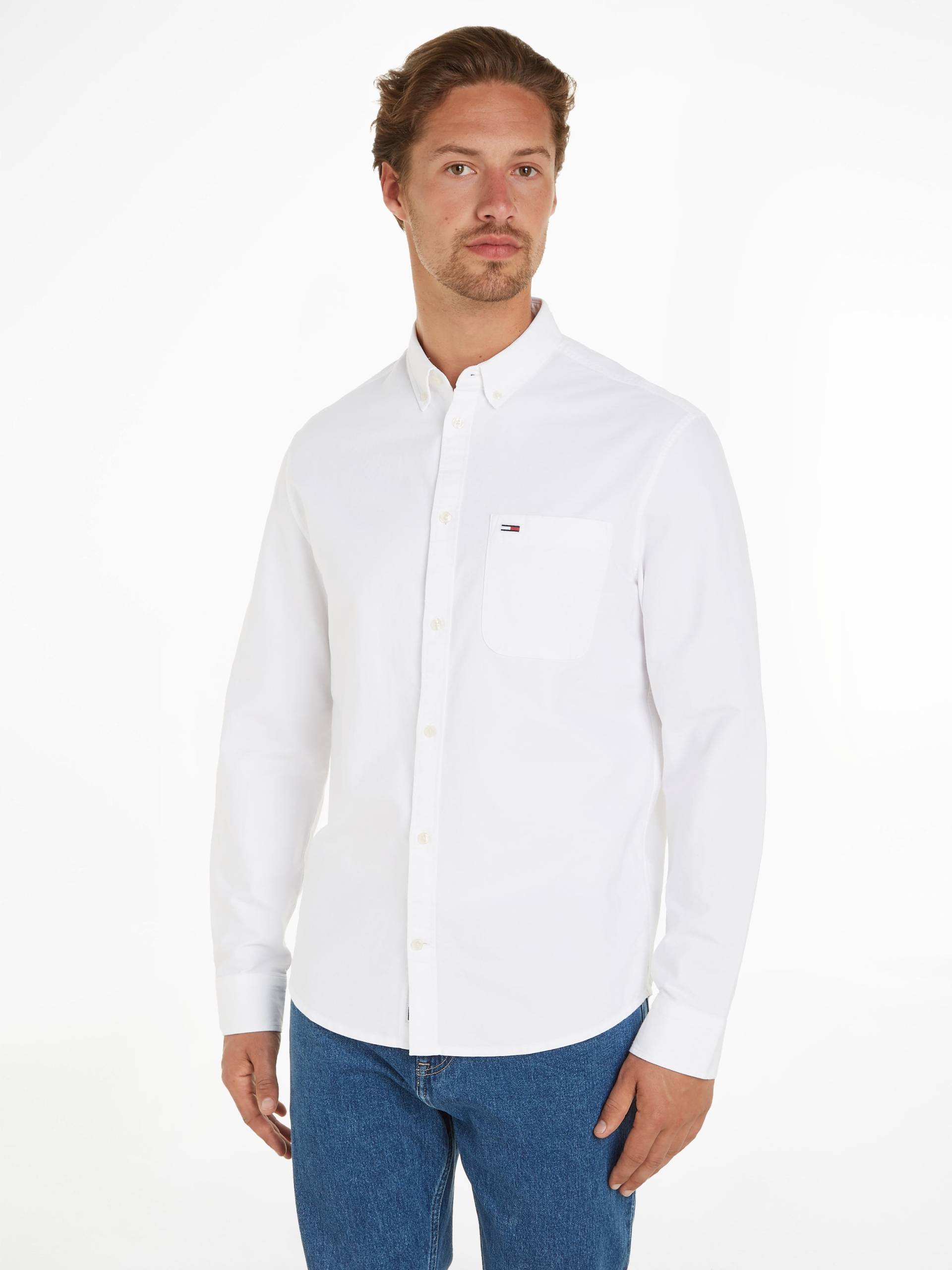 Tommy Jeans Langarmhemd »TJM REG OXFORD SHIRT«, mit Button-down-Kragen von Tommy Jeans