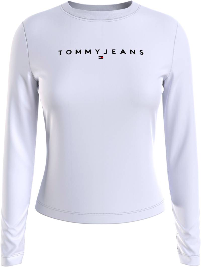 Tommy Jeans Langarmshirt »Slim Linear Shirt Longsleeve«, mit Logostickerei von Tommy Jeans