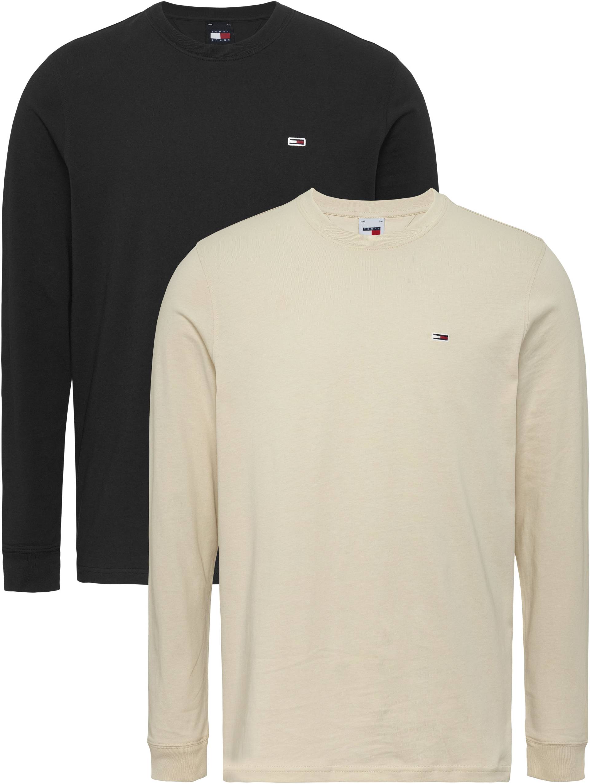 Tommy Jeans Langarmshirt »TJM SLIM 2PACK L/S EXT«, mit Logoprägung von Tommy Jeans