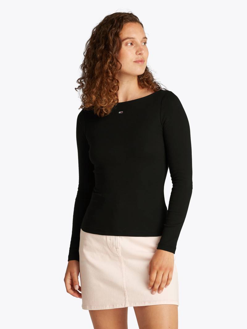 Tommy Jeans Langarmshirt »TJW BOAT NECK TOP LS«, mit Logostickerei von Tommy Jeans