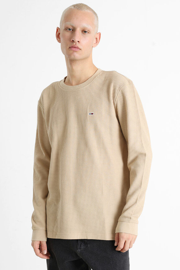 Tommy Jeans Langarmshirt mit Waffelstruktur | Gentle Gold | Herren | M Tommy Jeans Langarmshirt mit Waffelstruktur | Gentle Gold | Herren | M von Tommy Jeans