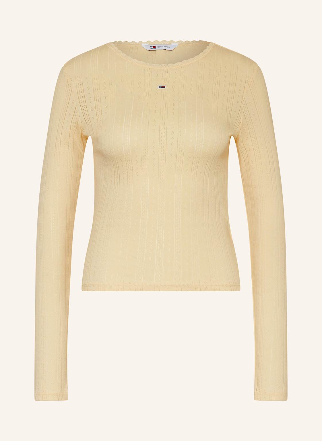 Tommy Jeans Longsleeve Mit Spitze gelb Tommy Jeans Longsleeve Mit Spitze gelb von Tommy Jeans