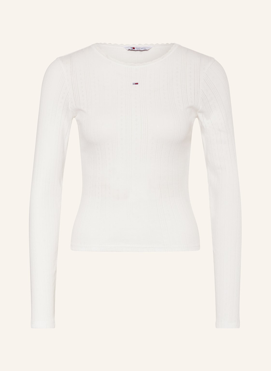 Tommy Jeans Longsleeve Mit Spitze weiss Tommy Jeans Longsleeve Mit Spitze weiss von Tommy Jeans