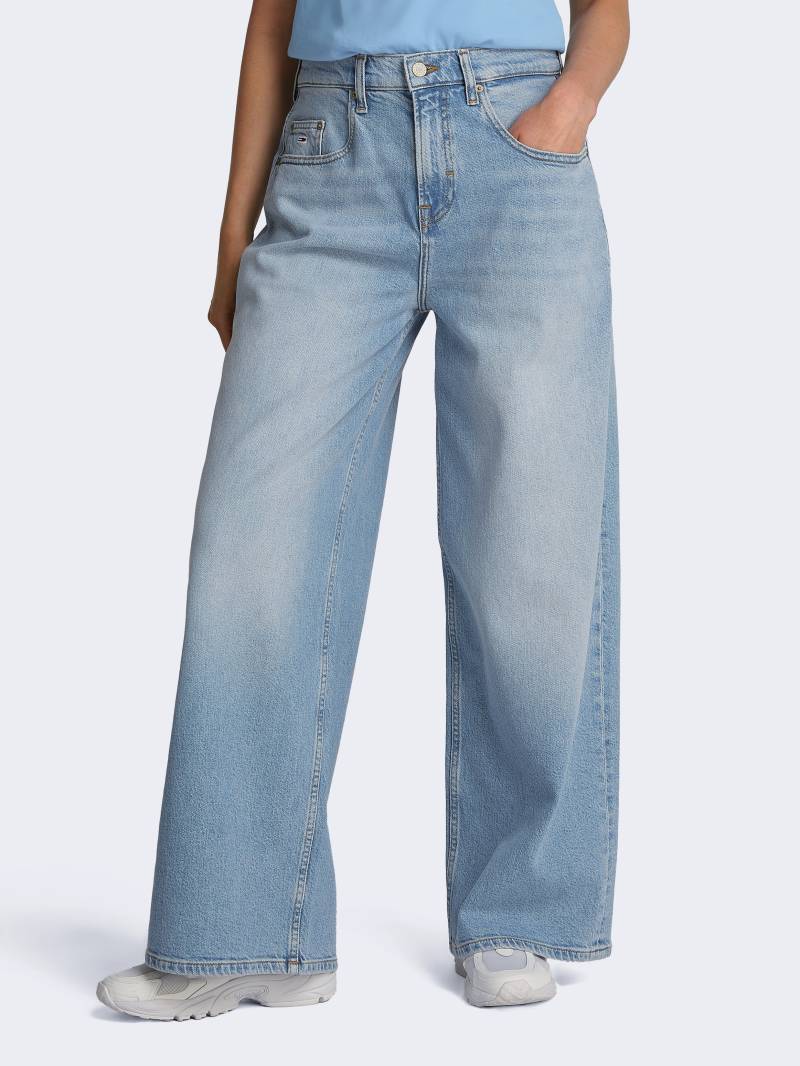 Tommy Jeans Loose-fit-Jeans »Charlie Mid Rise Lose Wide«, mit Logostickerei von Tommy Jeans