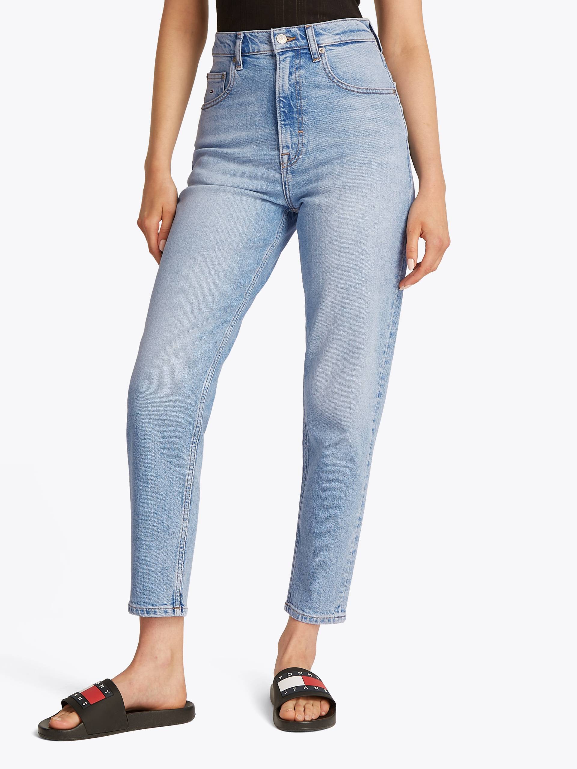 Tommy Jeans Mom-Jeans »High waist - Mom-Jeans Tapered«, mit Logo-Stickereien, in knöchelfreier Länge von Tommy Jeans