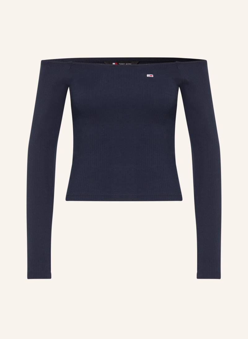 Tommy Jeans Off-Shoulder-Shirt blau von Tommy Jeans