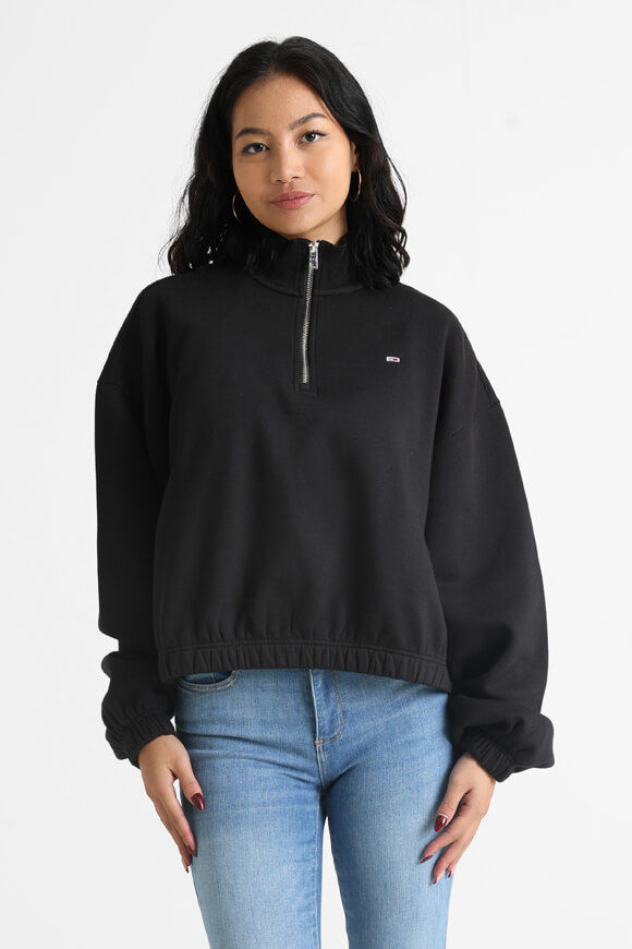 Tommy Jeans Oversize Sweatshirt | Black | Damen  | L von Tommy Jeans