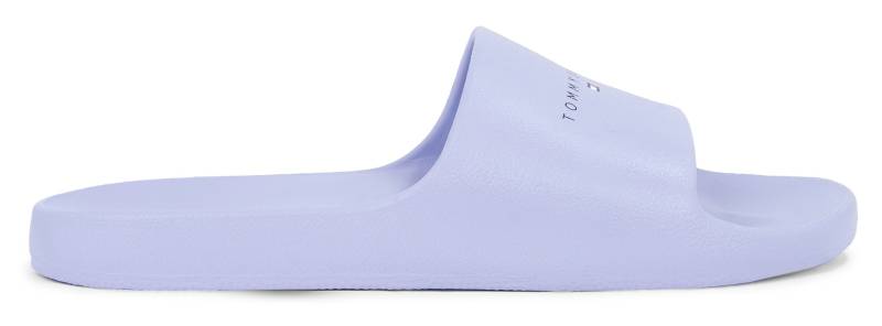 Tommy Jeans Pantolette »TJW PRINTED PU POOL SLIDE«, Plateau, Sommerschuh, Schlappen mit Logoschriftzug auf der Bandage von Tommy Jeans