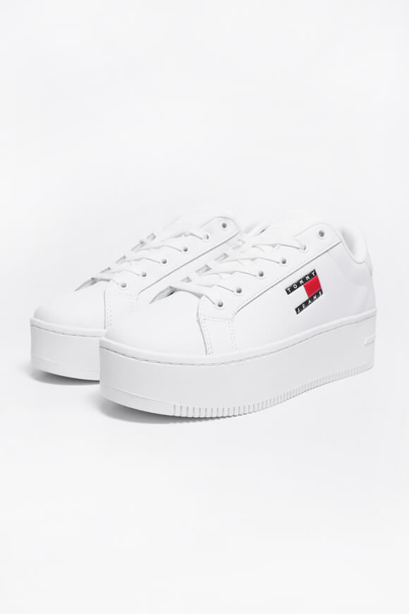 Tommy Jeans Plateau Sneaker | White | Damen  | EU36 von Tommy Jeans