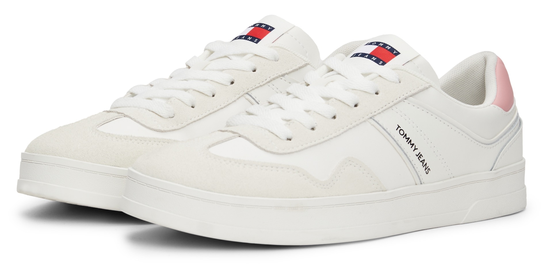 Tommy Jeans Plateausneaker »TJW COURT SNEAKER«, Freizeitschuh, Halbschuh, Schnürschuh mit Kontrast-Details von Tommy Jeans