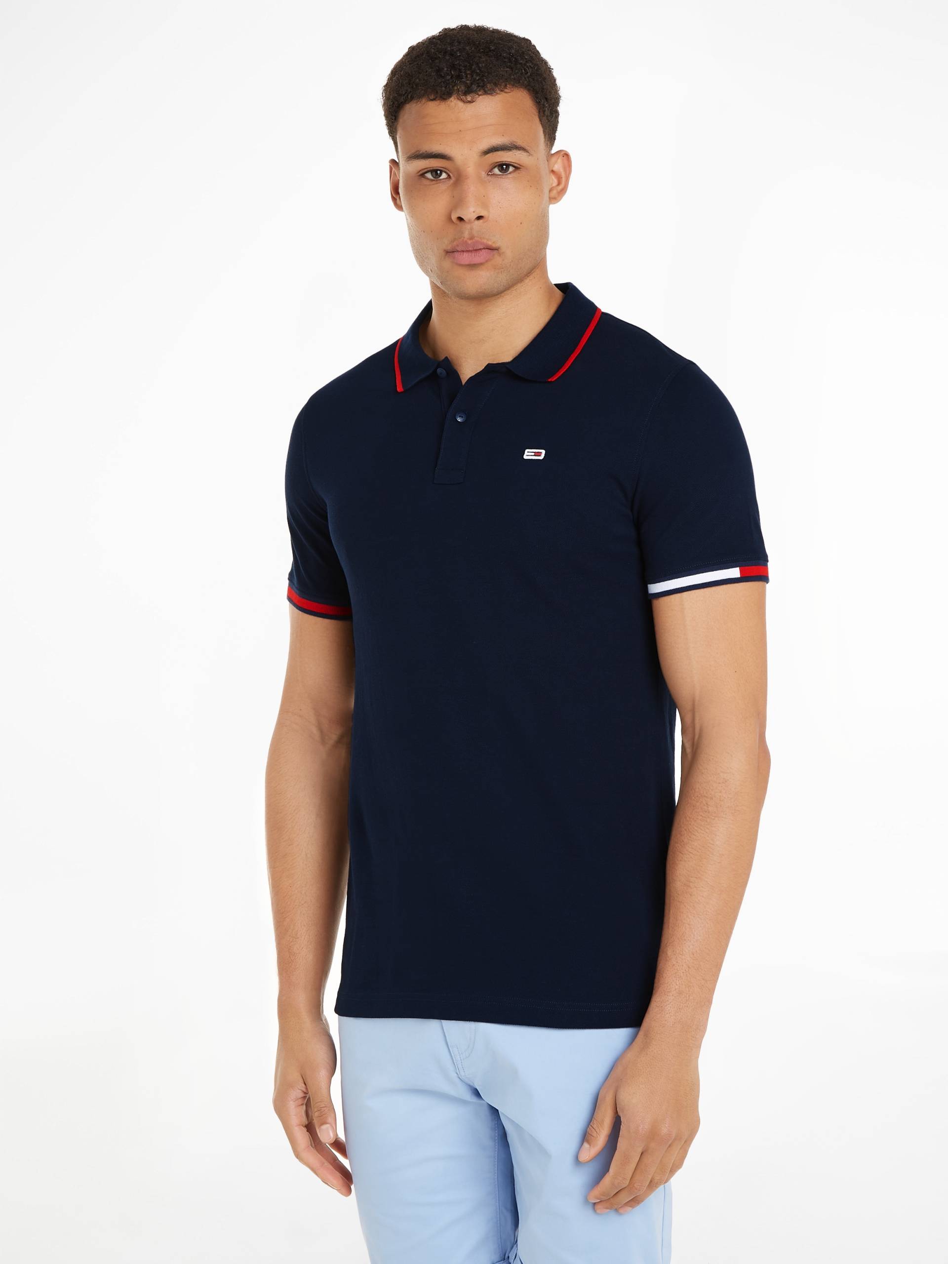 Tommy Jeans Poloshirt »TJM REG FLAG CUFFS POLO«, mit Polokragen von Tommy Jeans