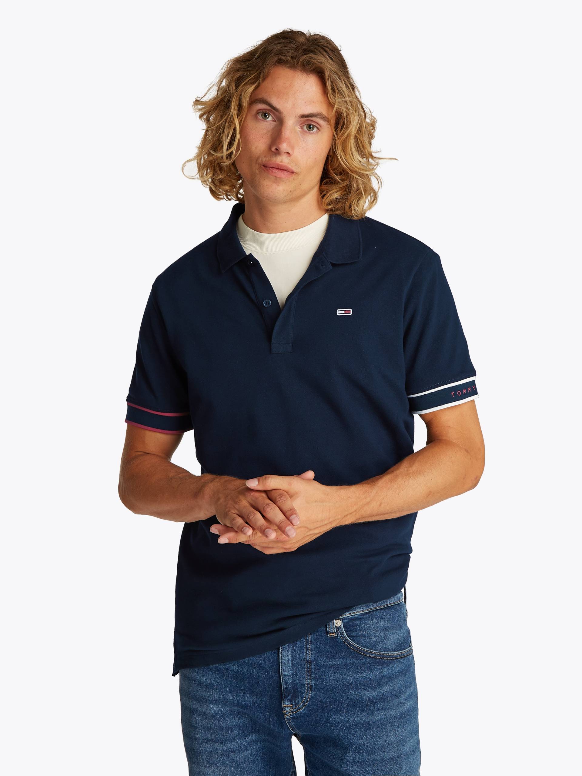 Tommy Jeans Poloshirt »TJM SLIM FLAG CUFF POLO EXT« Tommy Jeans Poloshirt »TJM SLIM FLAG CUFF POLO EXT« von Tommy Jeans