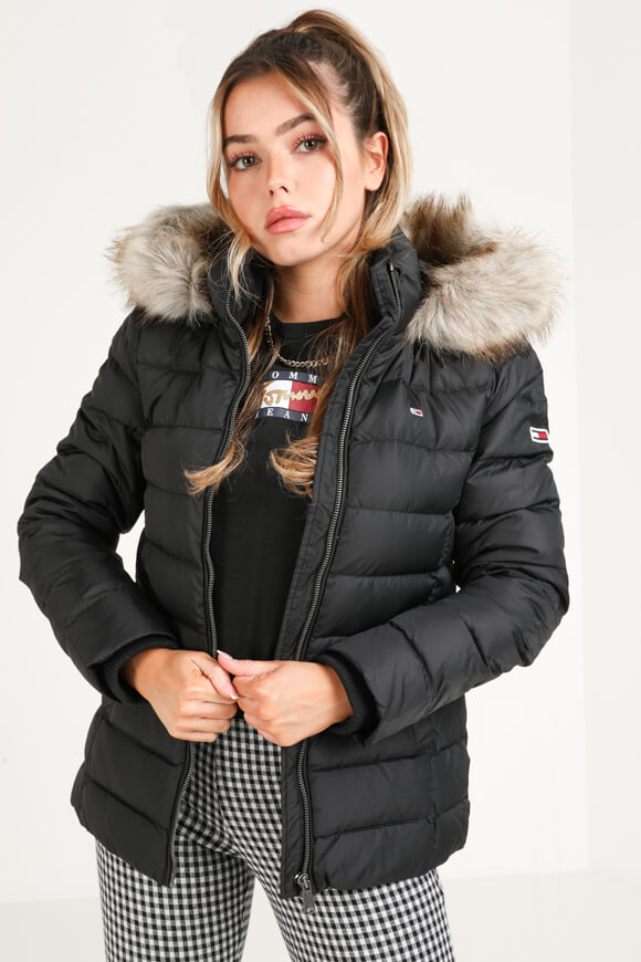 Tommy Jeans Puffer Daunenjacke | Black | Damen  | XL von Tommy Jeans