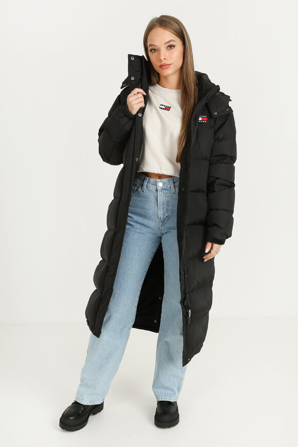 Tommy Jeans Puffer Daunenmantel | Schwarz | Damen  | M von Tommy Jeans