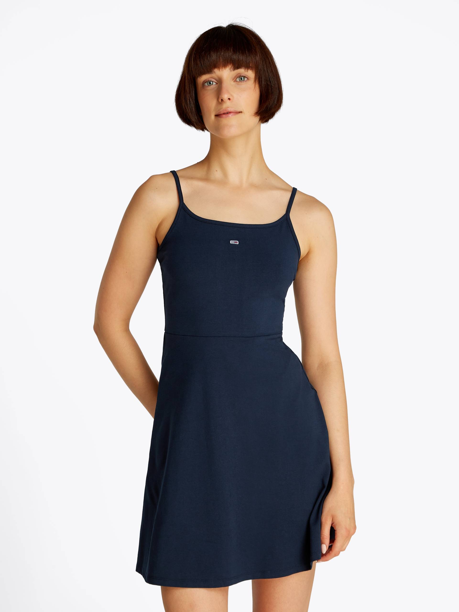 Tommy Jeans Skaterkleid »TJW ESSENTIAL STRAP FLARE DRESS«, mit Logostickerei von Tommy Jeans