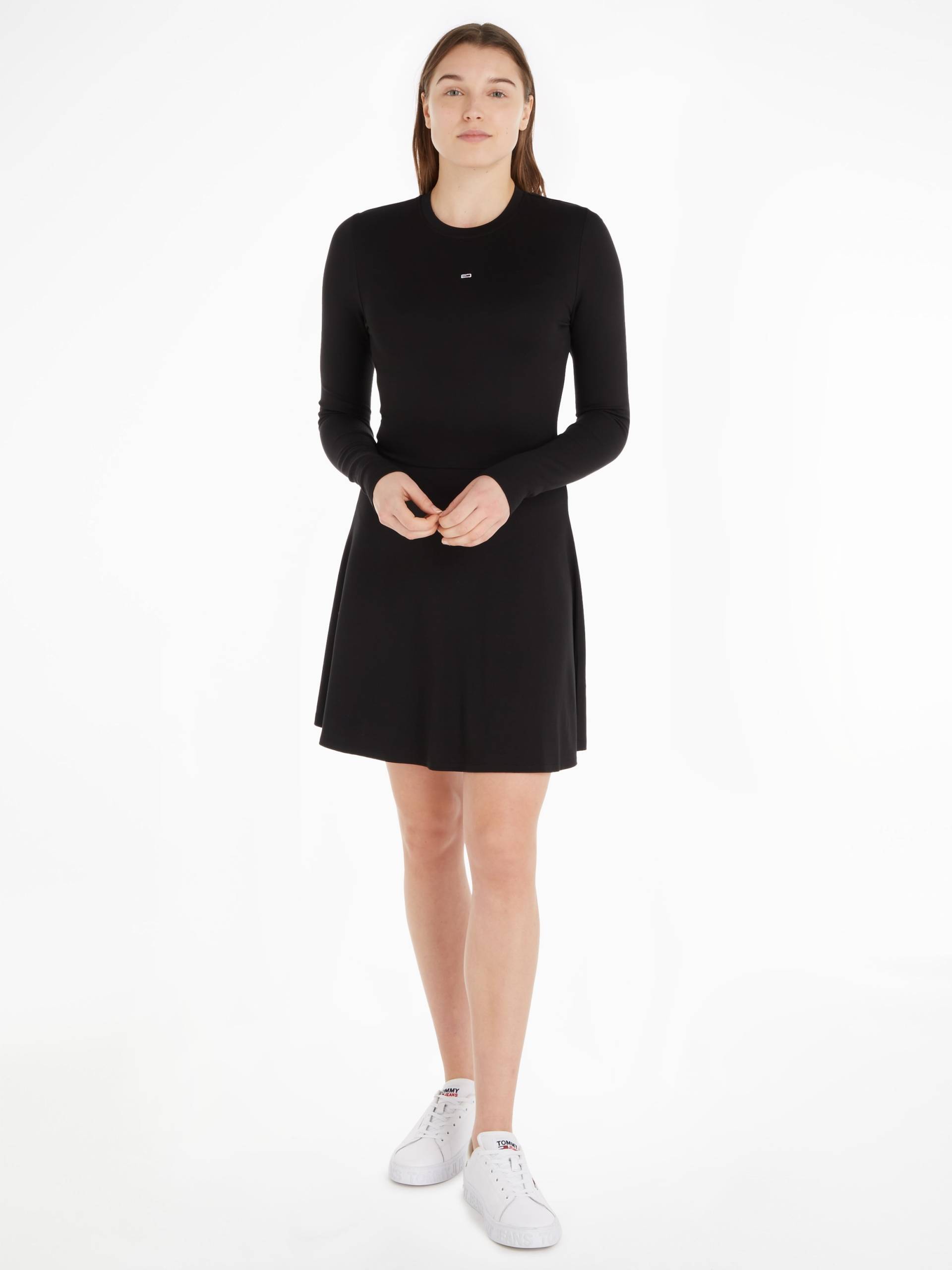 Tommy Jeans Skaterkleid »TJW LS FIT & FLARE DRESS«, mit Tommy Jeans Markenlabel von Tommy Jeans